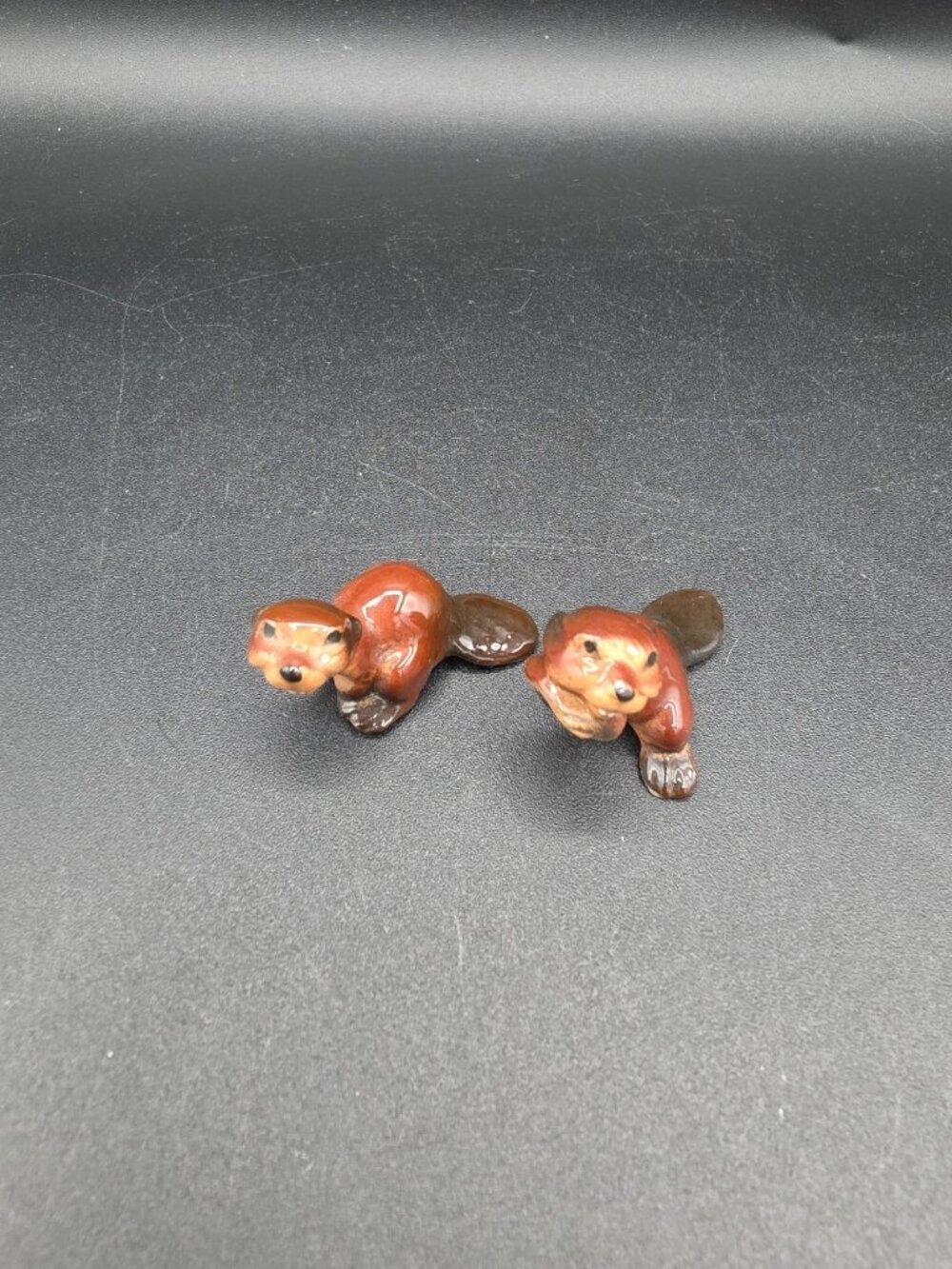 Set of 2 Vintage Hagen Renaker Mini Beavers